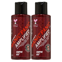 MANIC PANIC Vampire Red Amplified bottle ready for vibrant vegan color