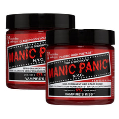 MANIC PANIC Vampire's Kiss bottle showing vibrant medium red color with long-lasting potential.