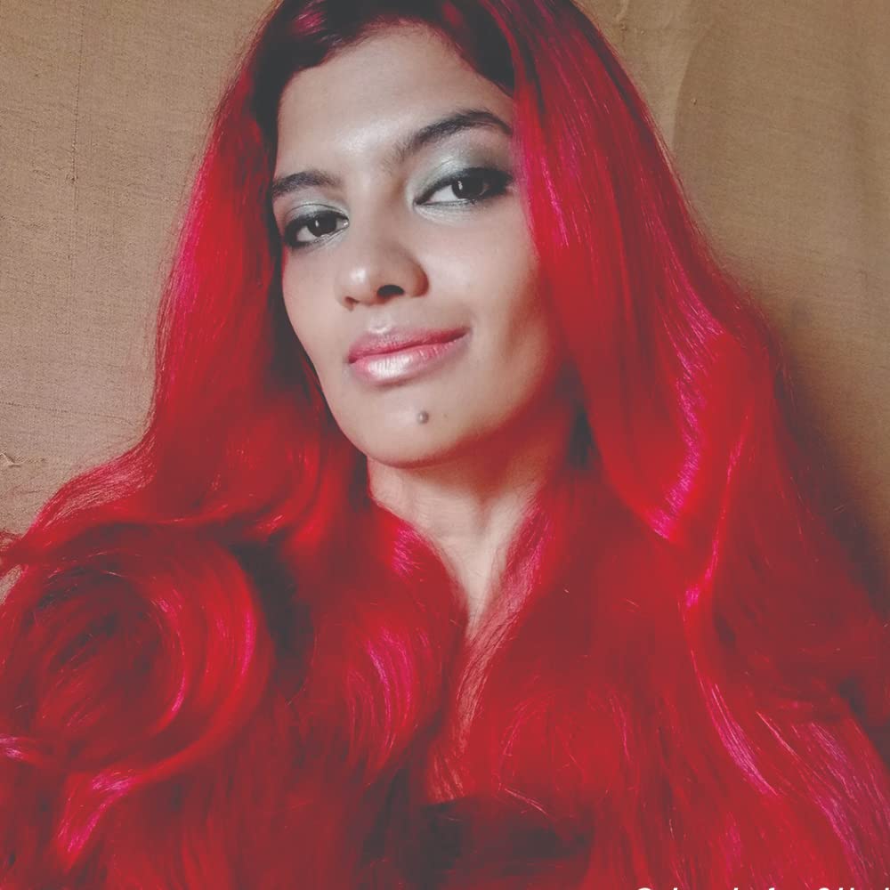 MANIC PANIC Vampire's Kiss on dark hair achieving deeper, long-lasting shades.