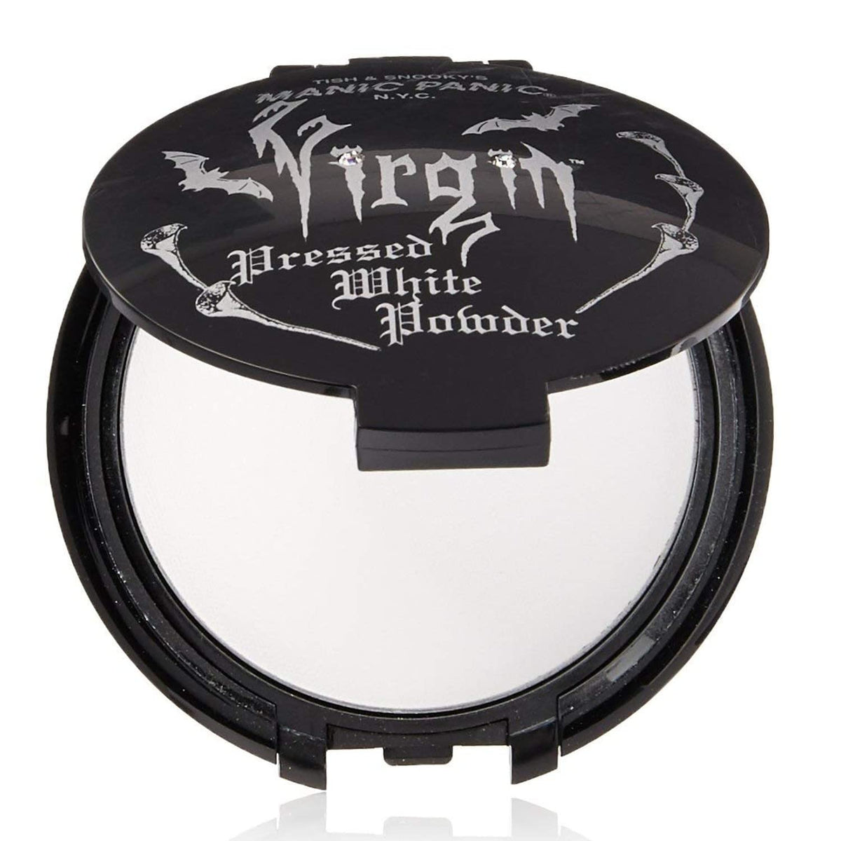 MANIC PANIC Vampyre's Veil compact open for on-the-go touch-ups and precise setting.