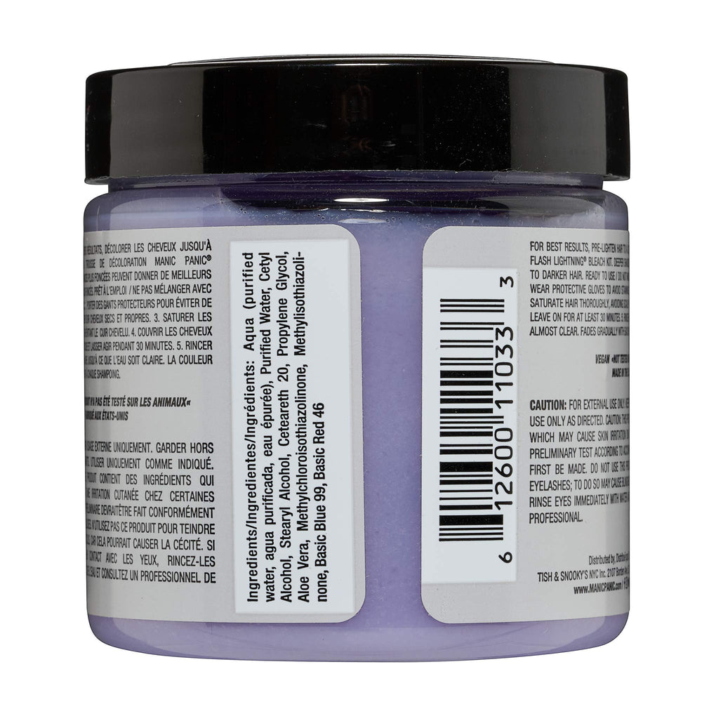 MANIC PANIC Virgin Snow Toner swatches show cool blonde tones