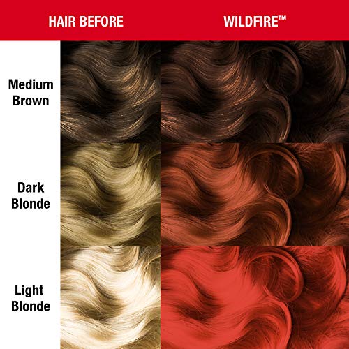 MANIC PANIC Wildfire applied on hair lightened to level 9-10 for best result