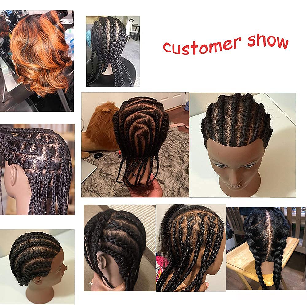Real hair material provides realistic weight and flow during styling sessions.