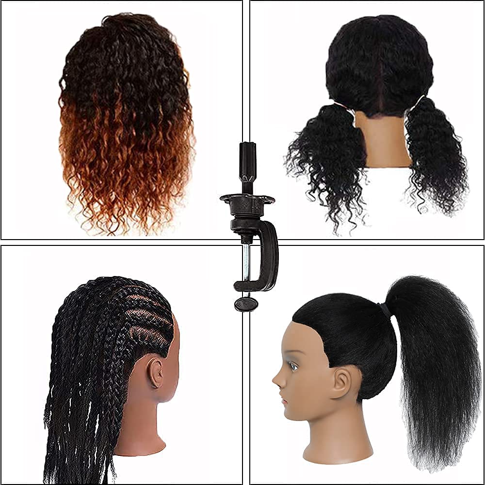 Hair detail close-up reveals soft texture ideal for curling and straightening.
