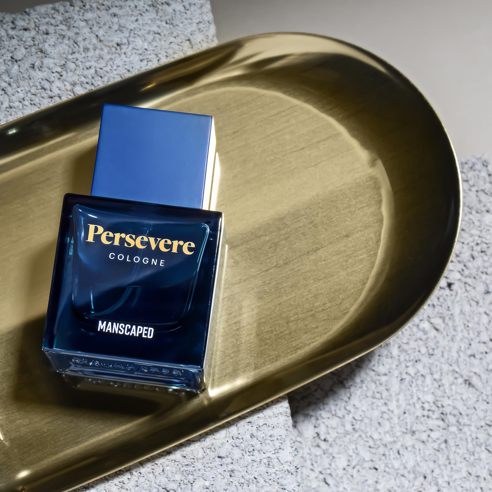 MANSCAPED Persevere cap and bottle finish exudes premium vibe.