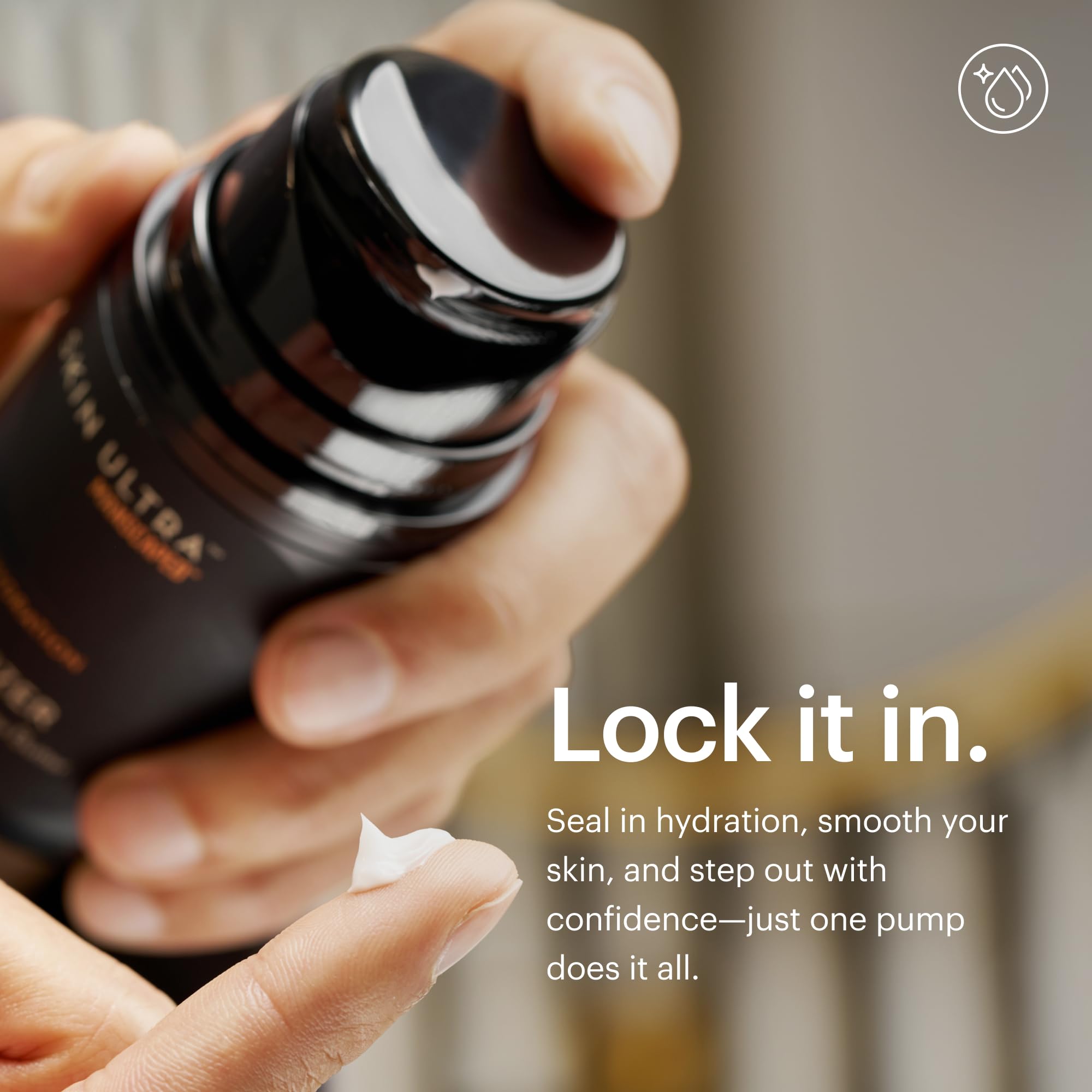 MANSCAPED Skin Ultra Daily Hydration application absorbed quickly