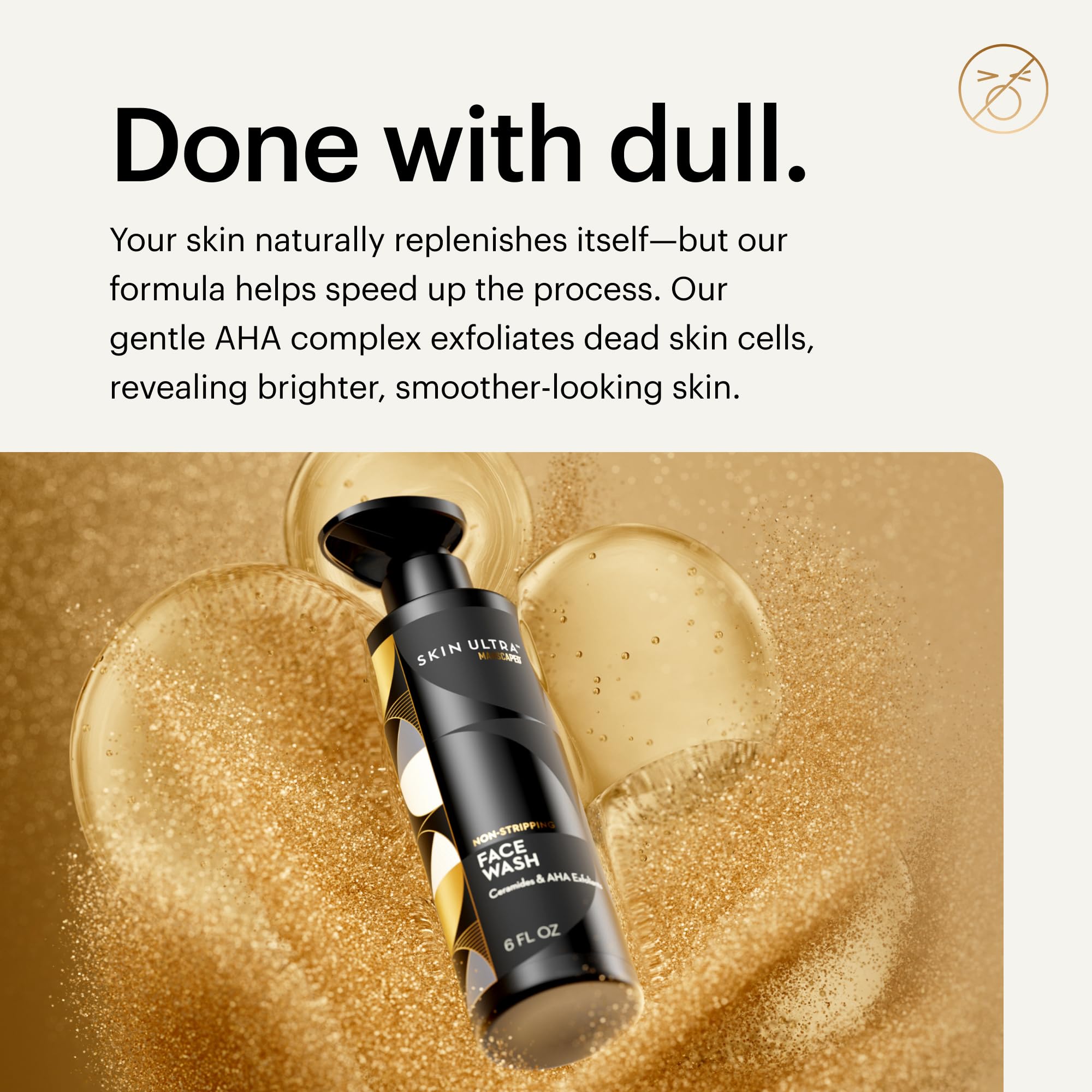 MANSCAPED Skin Ultra Face Wash being used for daily cleansing.