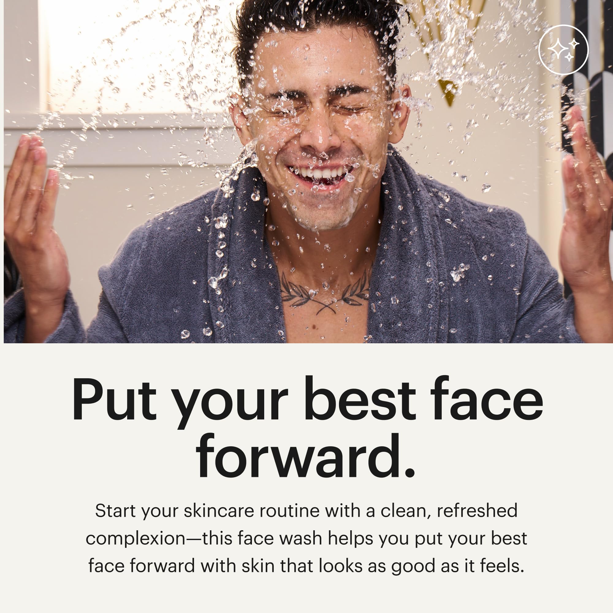 MANSCAPED Skin Ultra Face Wash dermatologist tested seal visible.