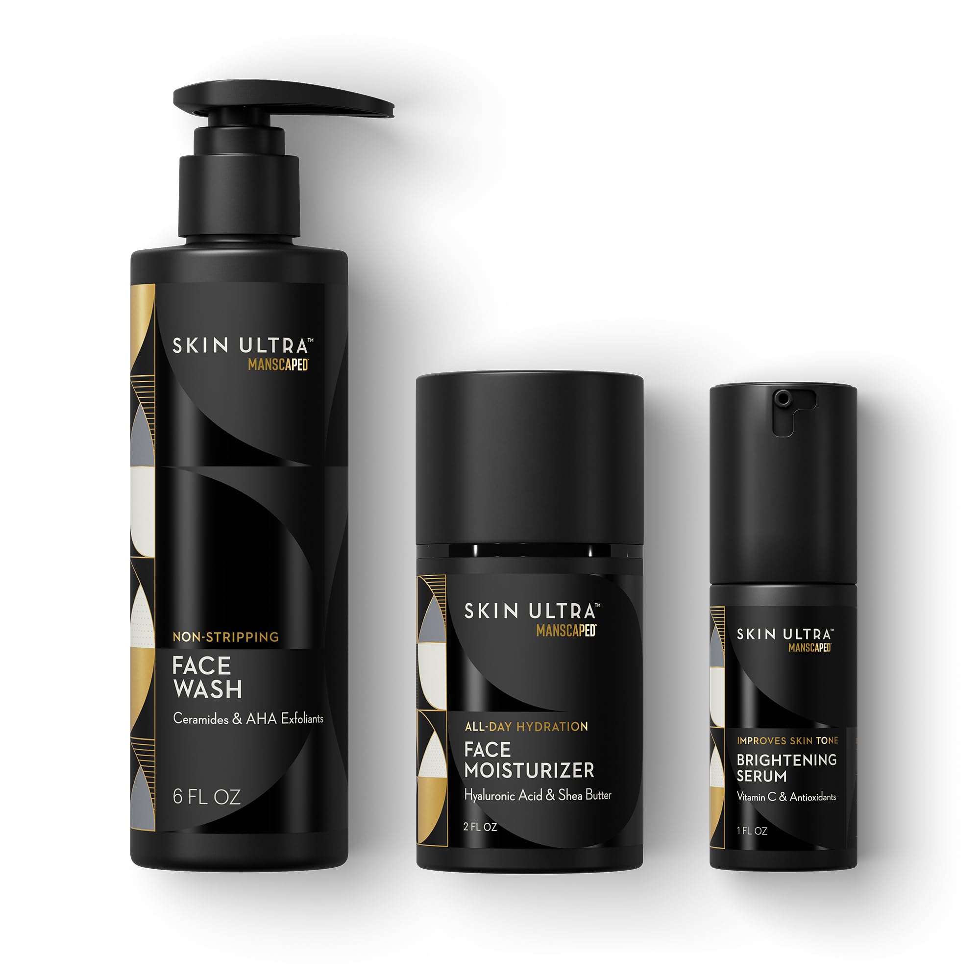 MANSCAPED Skin Ultra Face Wash showing gentle exfoliating formula for brighter skin