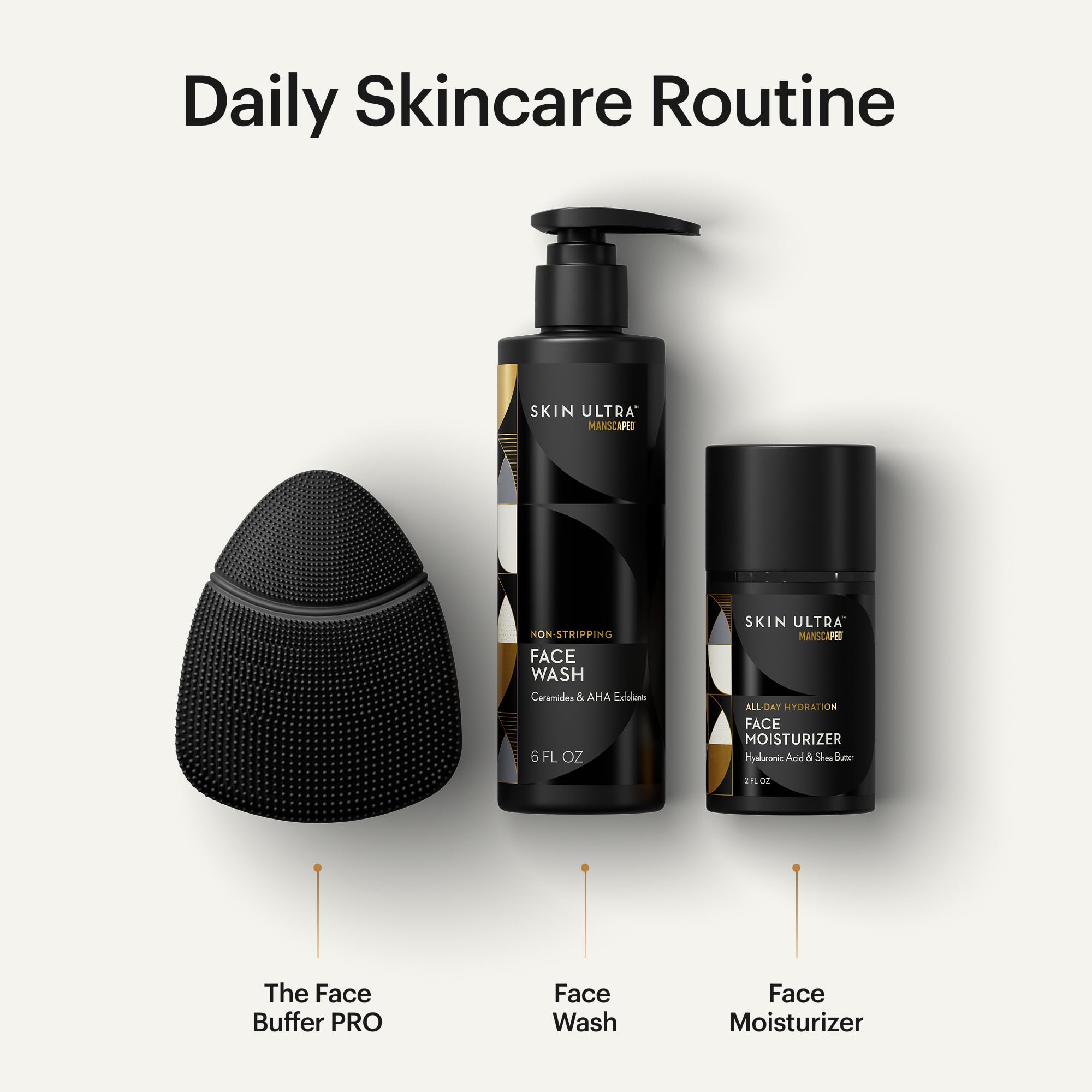 MANSCAPED Skin Ultra Face Wash with ceramides demonstrates foaming cleanse for brighter skin.