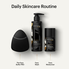 MANSCAPED Skin Ultra Face Wash with ceramides demonstrates foaming cleanse for brighter skin.