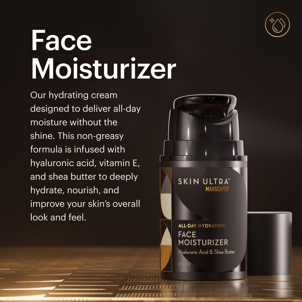 MANSCAPED Skin Ultra trio with travel lock for on-the-go skincare.