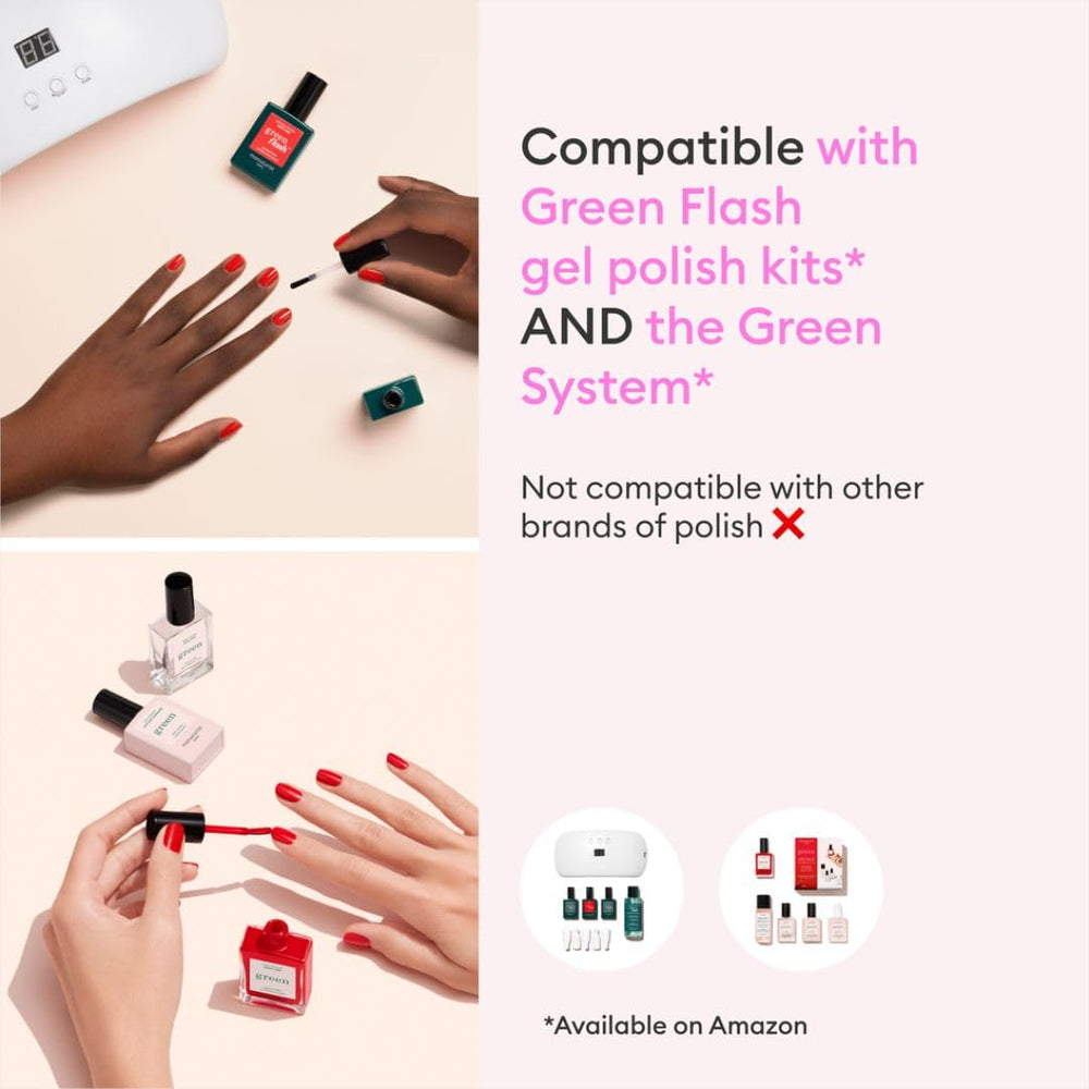 Manucurist Green Flash Remover with castor and almond oils for hydrated nails.