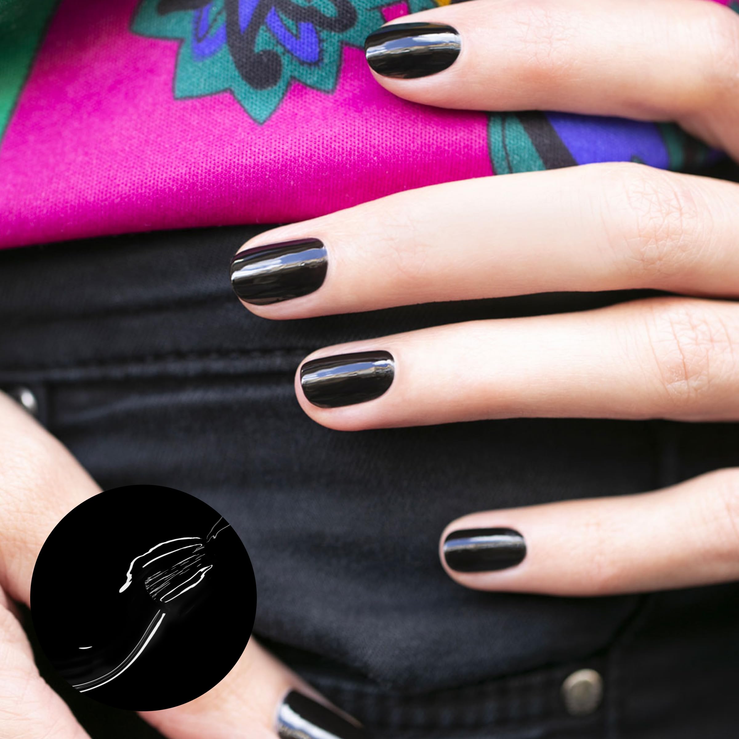 Manucurist Green Licorice brush stroke shows smooth, even application.