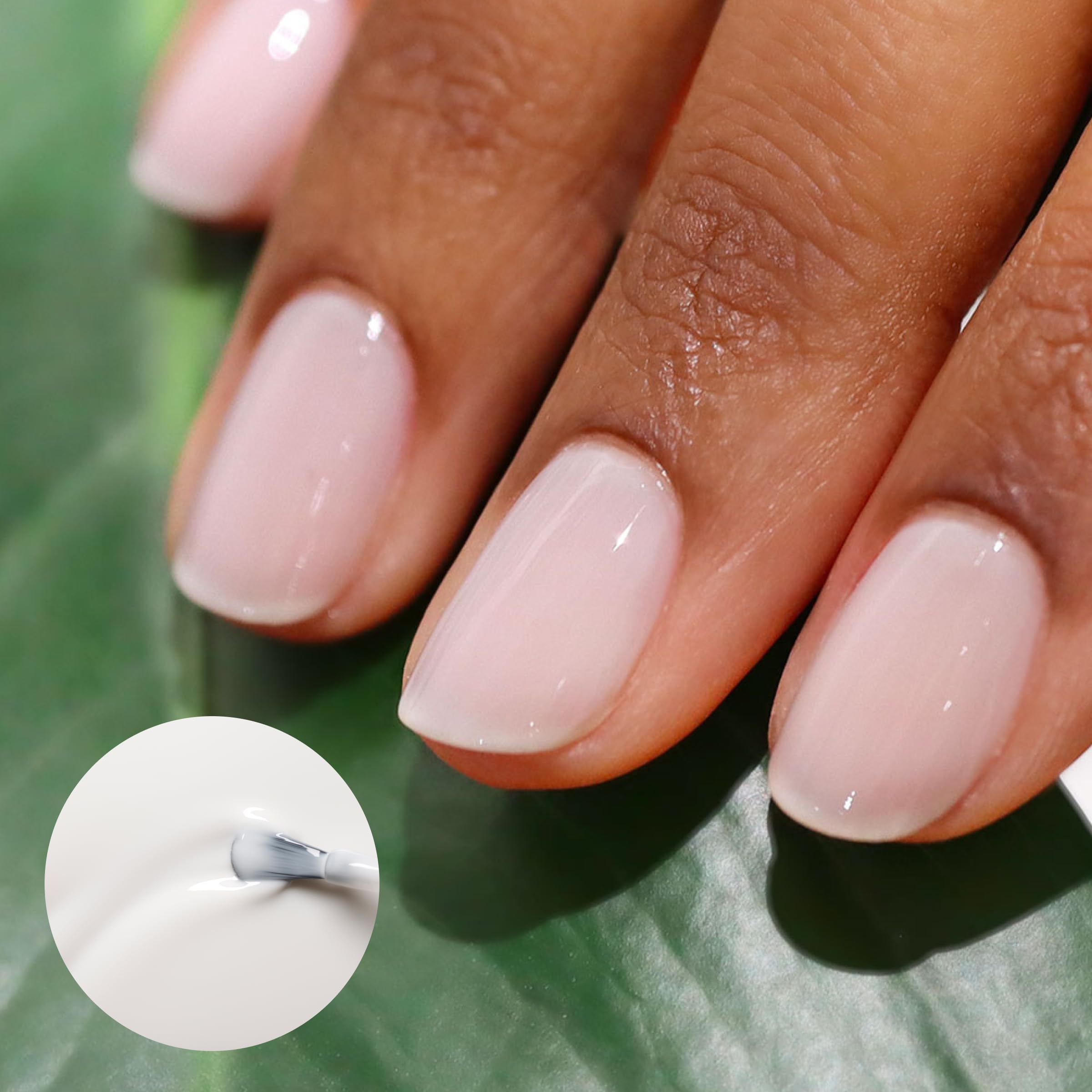 Manucurist Green Milky White brush application highlighting smooth, beginner-friendly finish.