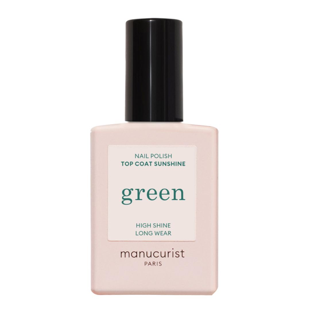 Manucurist Green Sunshine Top Coat bottle front with gel-like, lamp-free shine