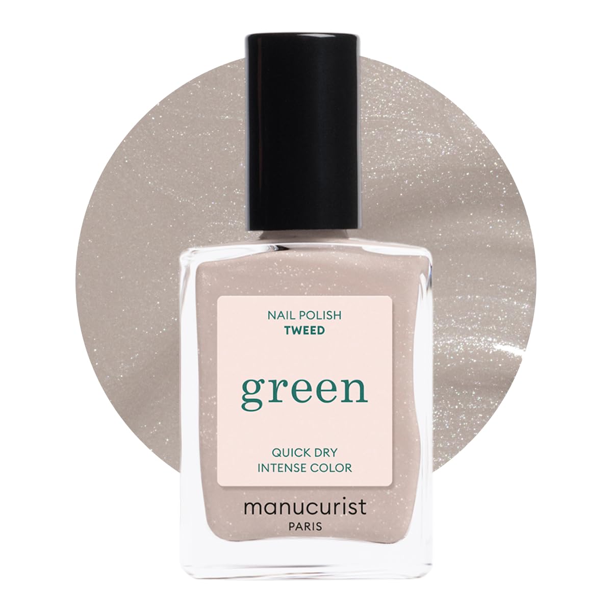 Manucurist Tweed pearlescent grey bottle with iridescent finish