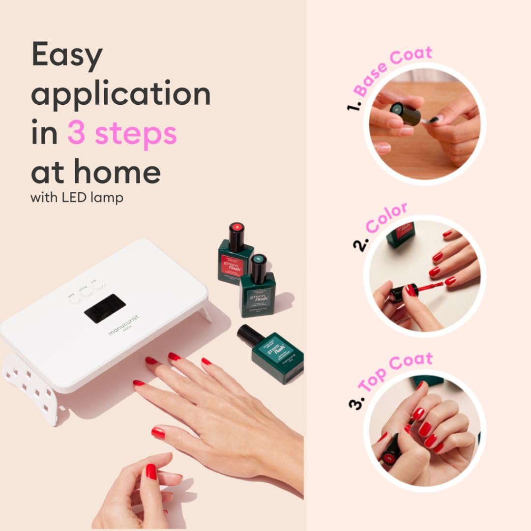 Manucurist Made in France packaging emphasizes vegan, high-performance manicure products.