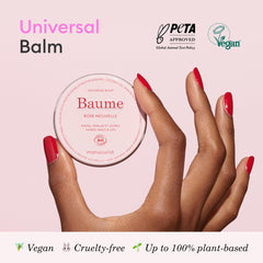 Manucurist Organic Hand Balm applied on nails and cuticles for conditioning