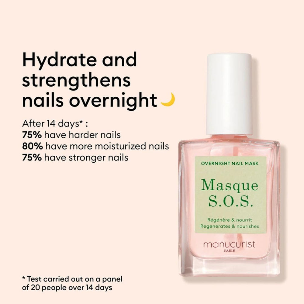 Manucurist Rescue Kit usage tips demonstrate base coat application.