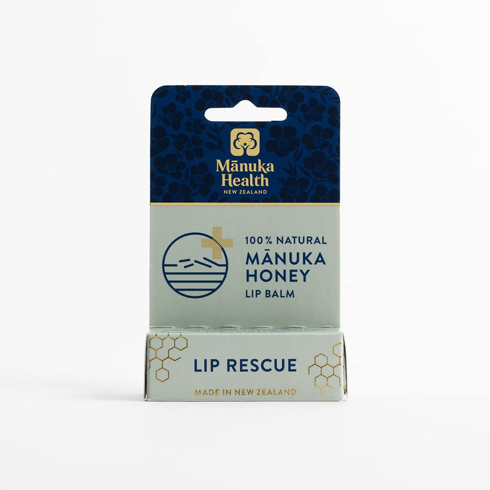 Manuka Health Lip Rescue made in New Zealand with natural ingredients.