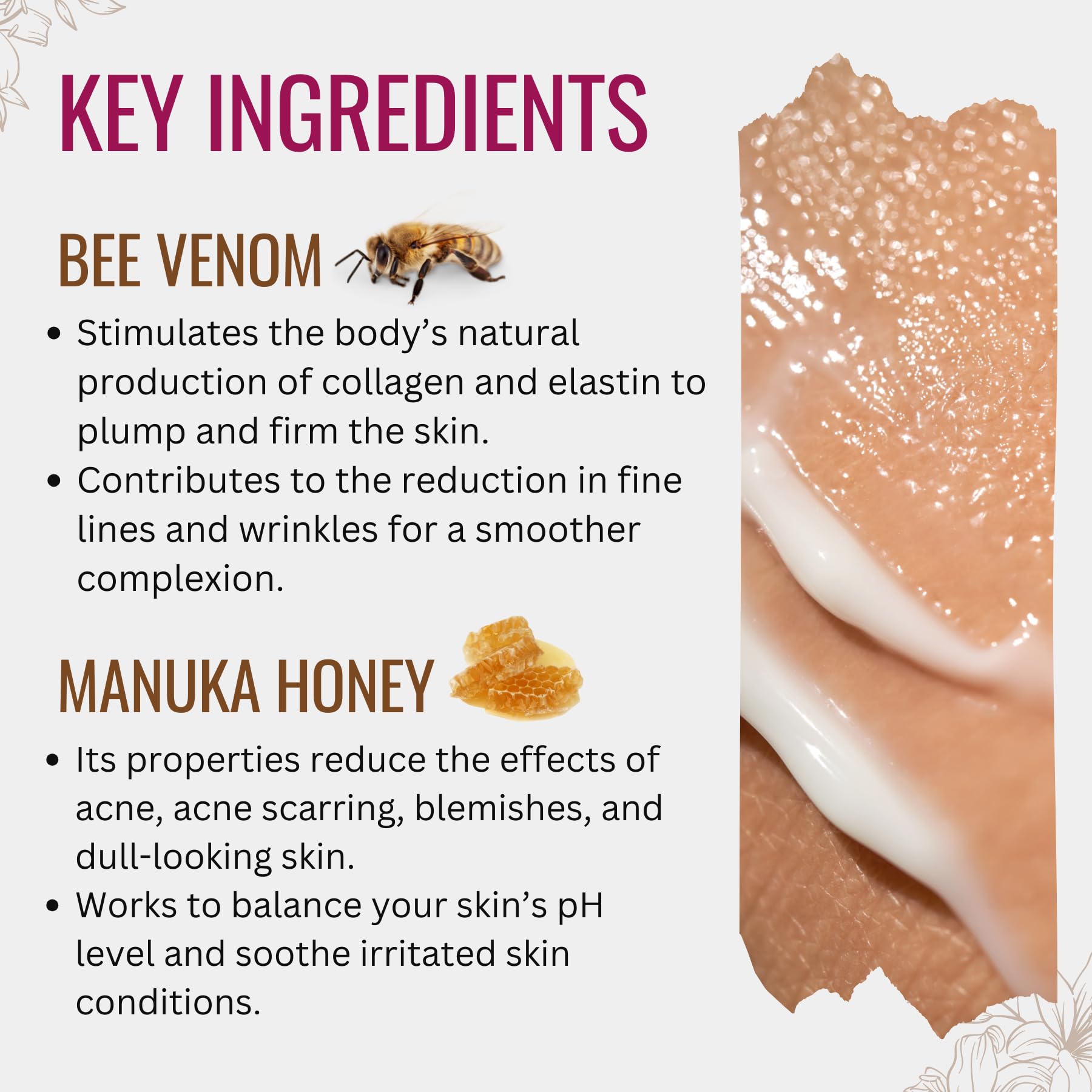 Manuka Lane active Manuka honey jar supports nourished, radiant skin during daily care.