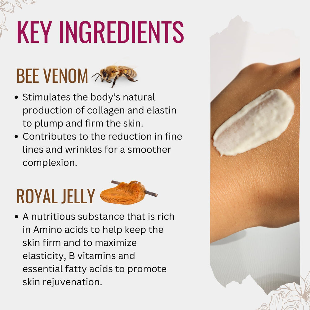 Manuka Lane Bee Venom Night Cream for Neck for targeted care without heaviness.