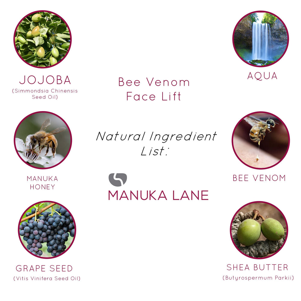 Manuka Lane neck and face application scene illustrates versatile routine integration.