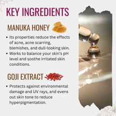 Close-up of silky texture of Manuka Lane serum for quick absorption.