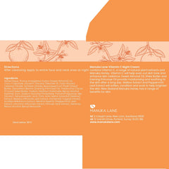 Manuka Lane Vitamin C cream for neck and eyes delivers moisture and softness overnight.