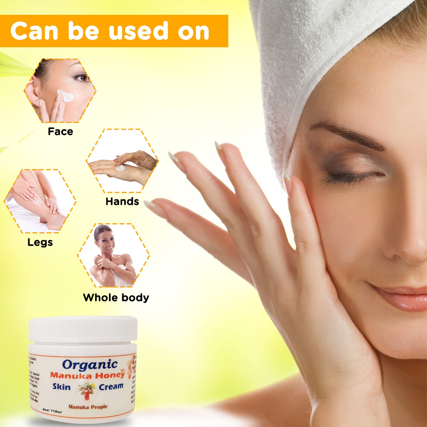 Manuka People creamy texture on hands after use