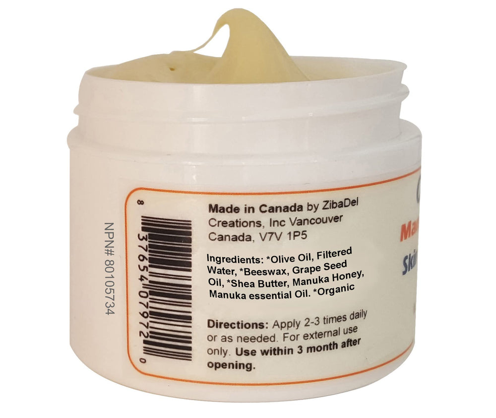 Manuka People packaging highlights organic and Canadian-made quality