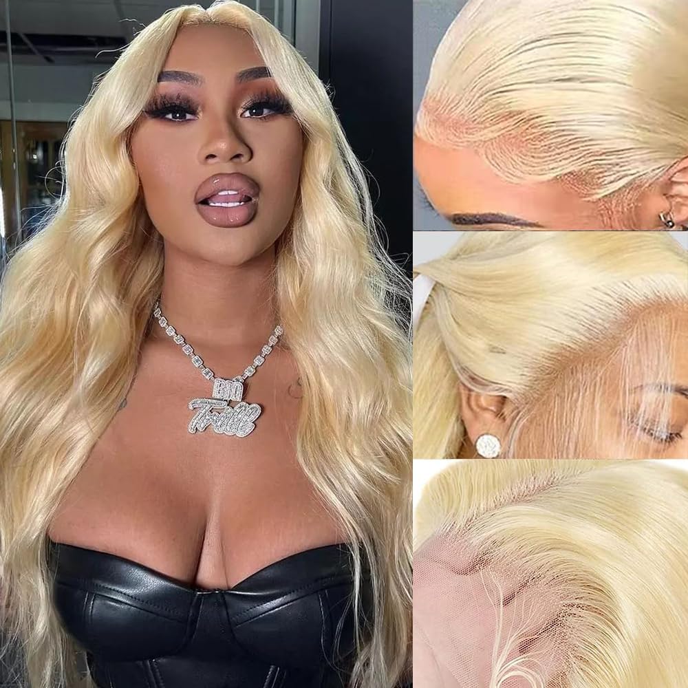 Manyisi 613 lace front wig with transparent knots creates a seamless scalp illusion.