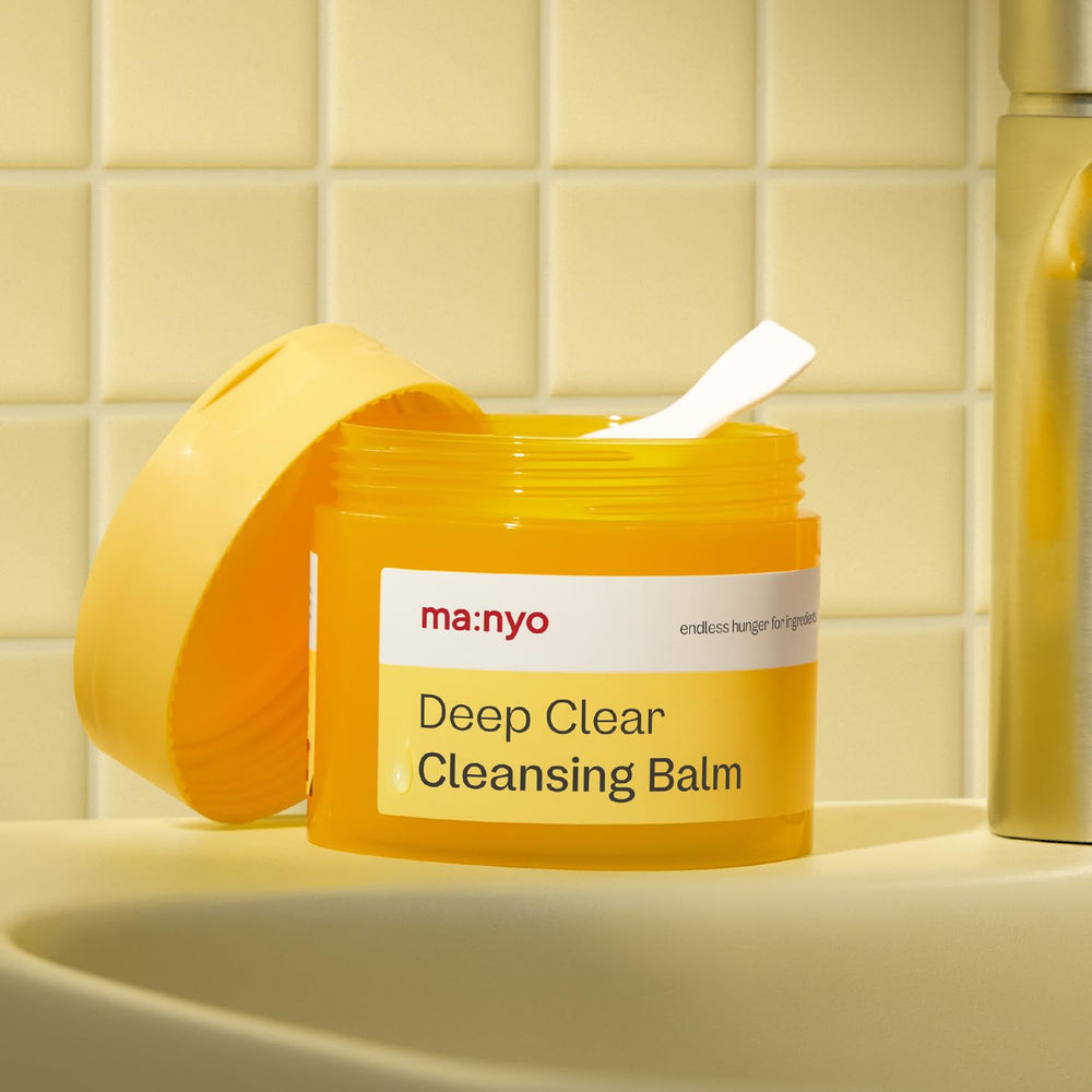 Manyo Deep Clear Cleansing Balm packaging shown for daily use.