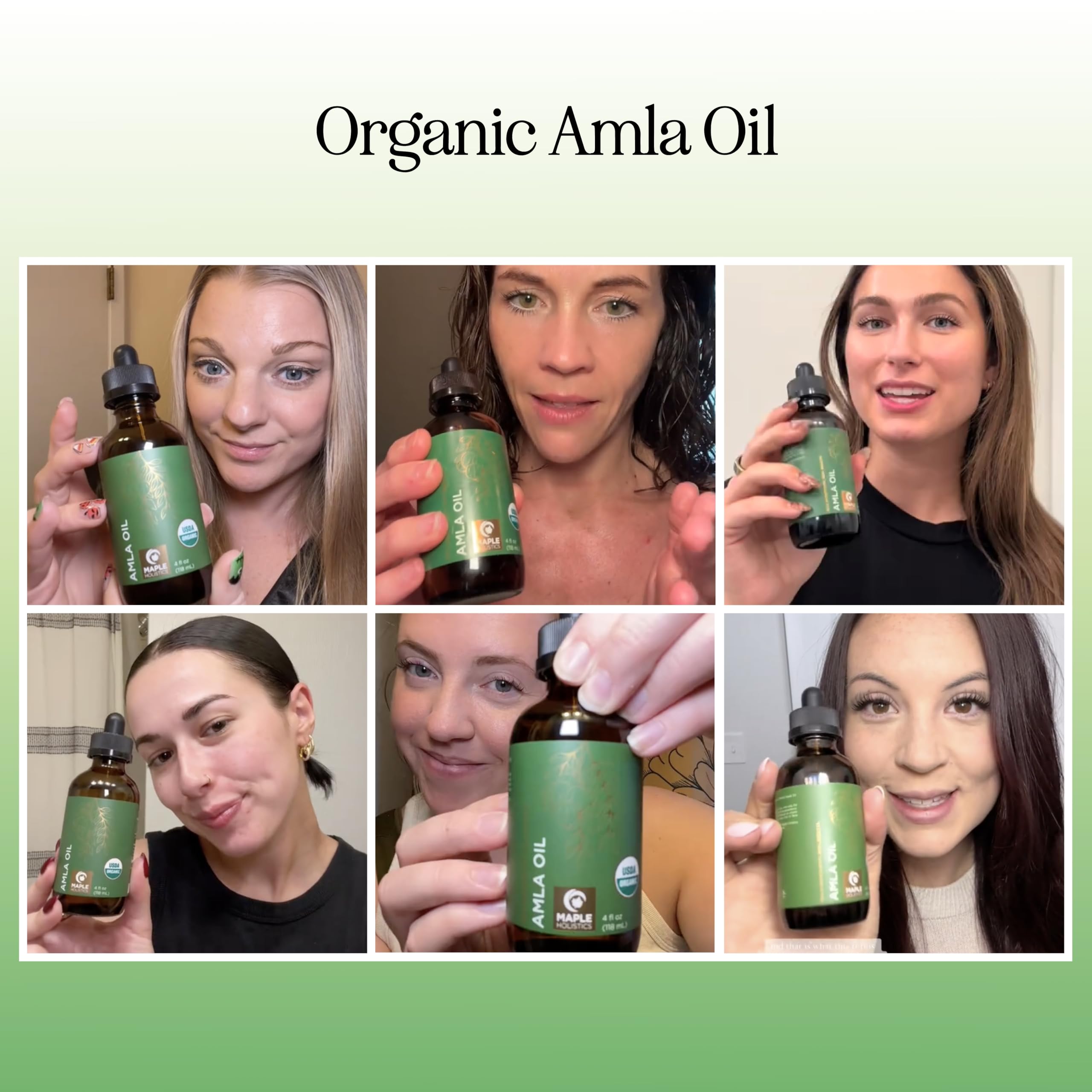 Maple Holistics Amla Oil adds shine and volume to hair after application.