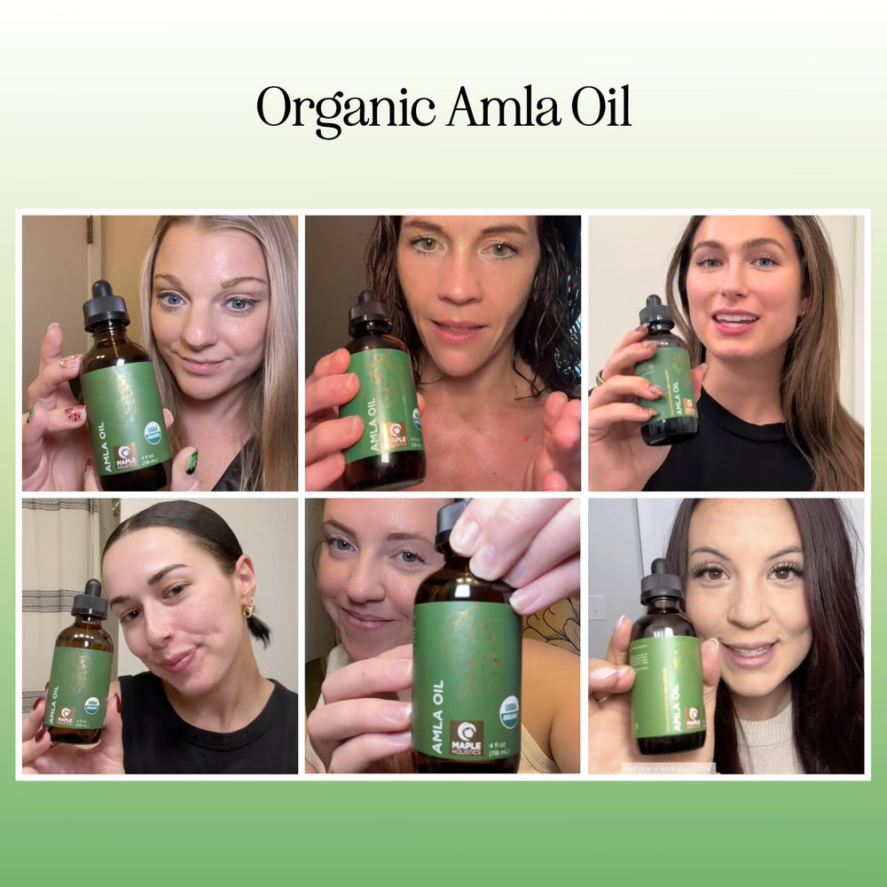 Maple Holistics Amla Oil adds shine and volume to hair after application.