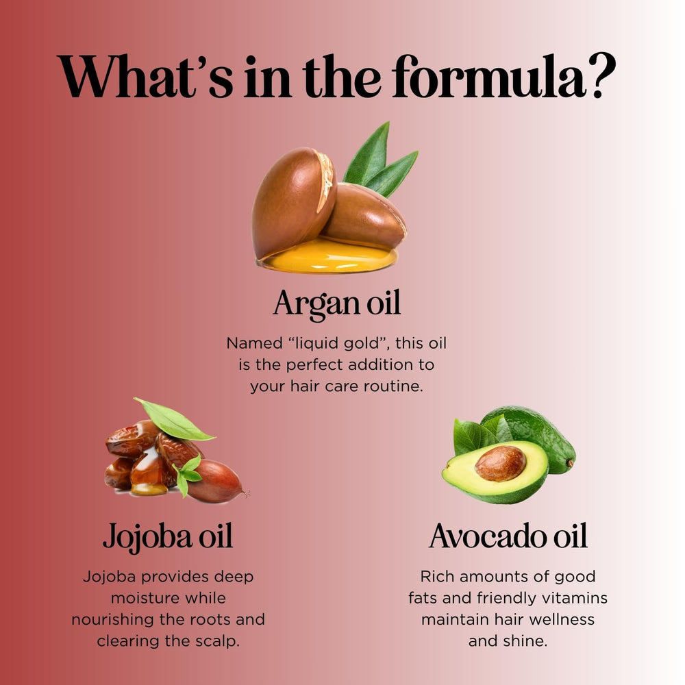 Maple Holistics wet hair with argan shampoo for dry scalp care