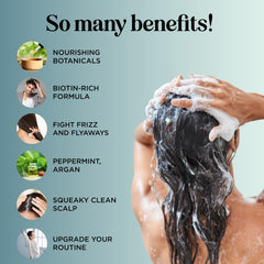 Maple Holistics biotin argan oil ingredients label highlighting nourishing nutrients.