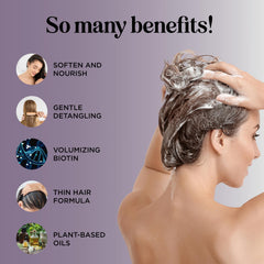Maple Holistics biotin conditioner label emphasizes moisture for thinning hair