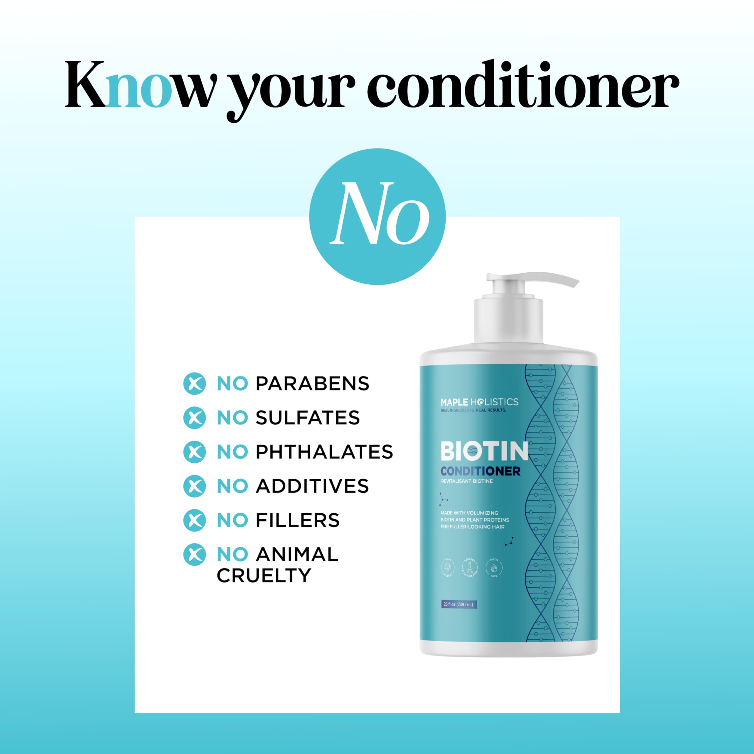 Maple Holistics silicone-free conditioner helps avoid buildup while adding body.