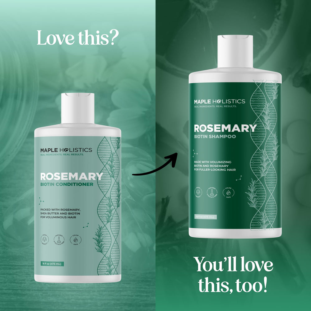 Maple Holistics Biotin Rosemary Conditioner texture swirl hints at rich hydration