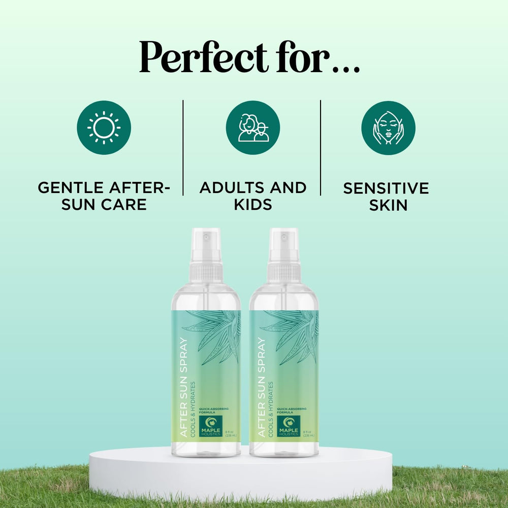 Cruelty-free Maple Holistics logo on sun care product