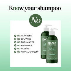 Ingredients label on Maple Holistics Degrease Clarifying Shampoo
