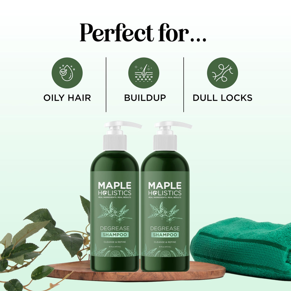 Two-pack Maple Holistics Degrease Shampoo display
