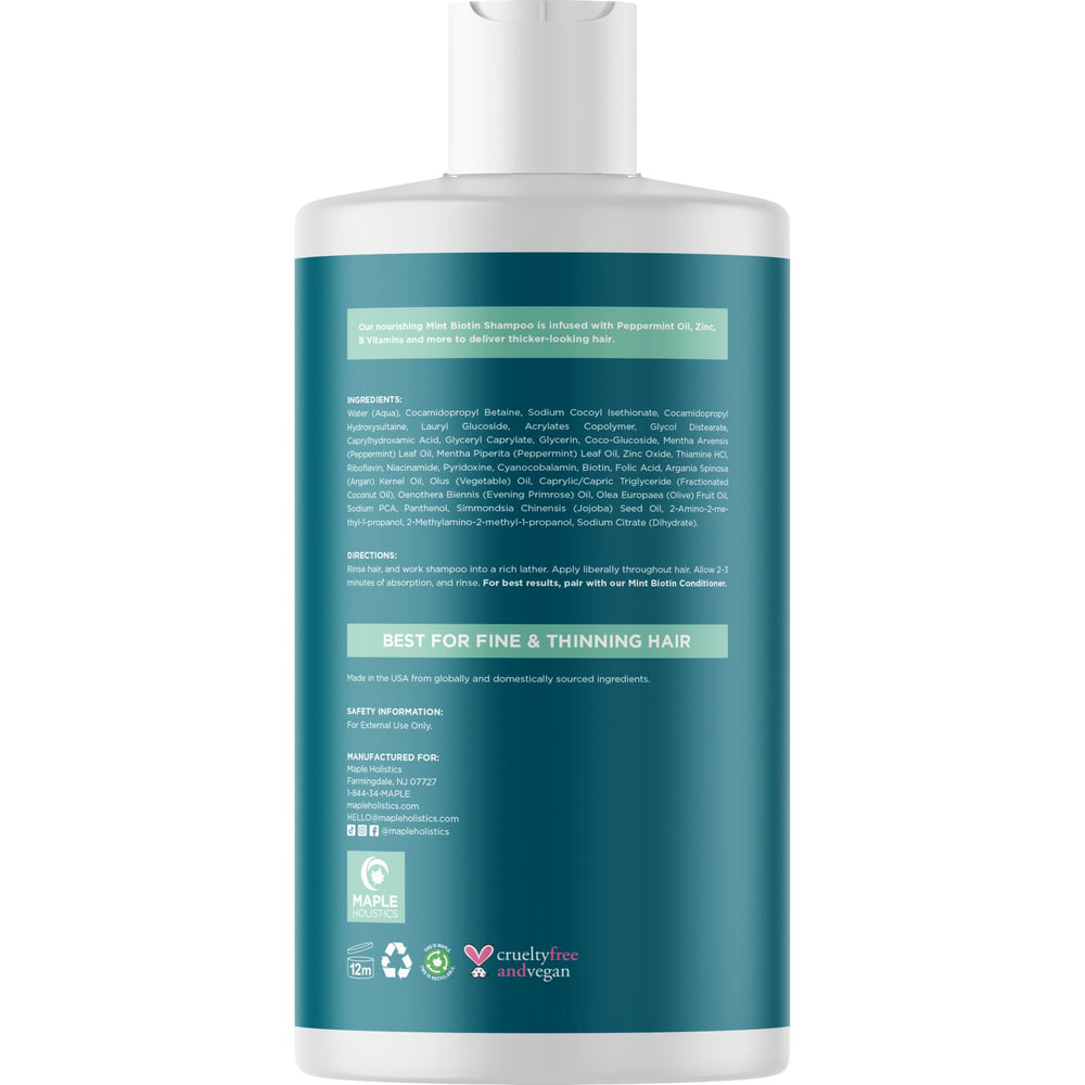 Maple Holistics dry scalp care application demonstrating nourished, flake-free scalp.