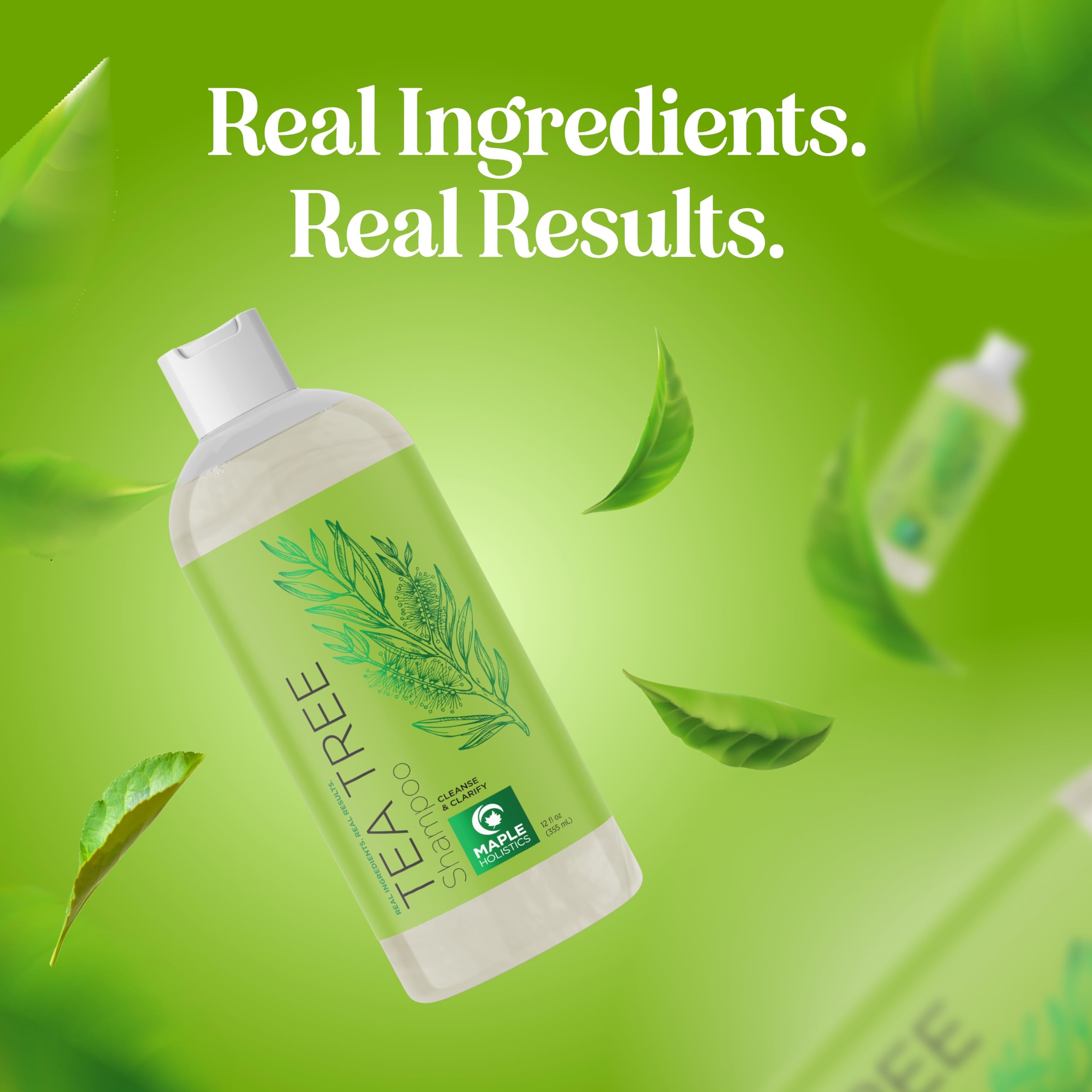 Maple Holistics dry scalp relief concept image suggests soothing, balanced care