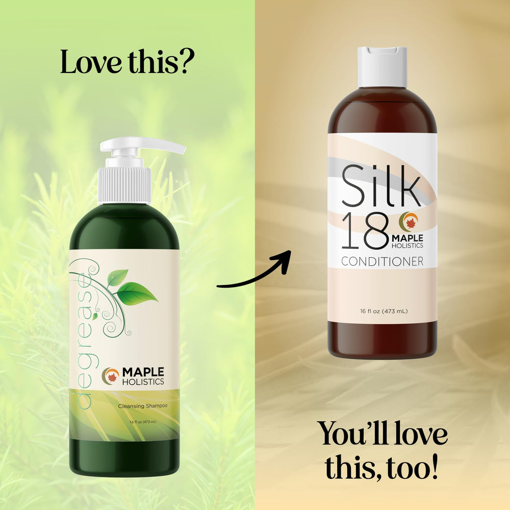 Maple Holistics hair care ingredients close-up showcases natural botanicals