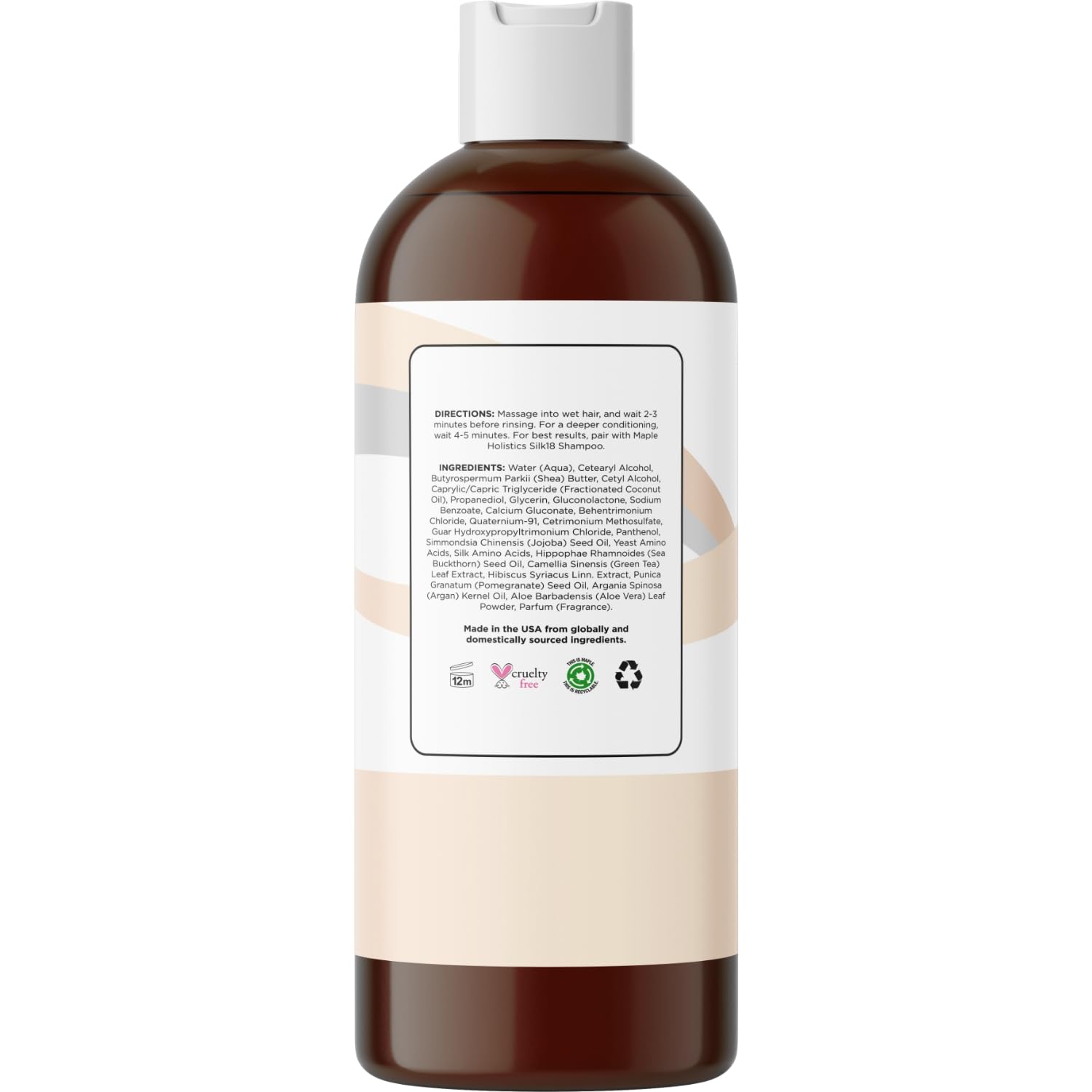 Color-safe Maple Holistics conditioner jar for color-treated hair