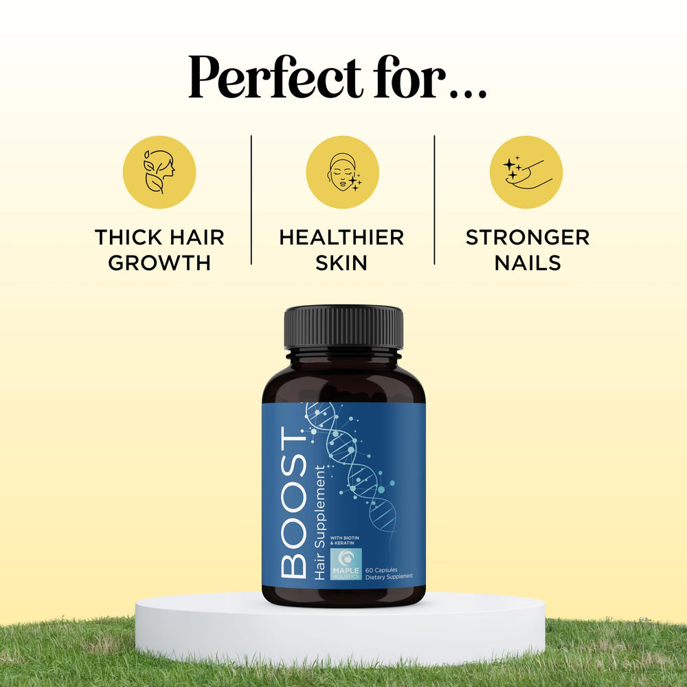 Maple Holistics hair growth capsules pack for daily use.