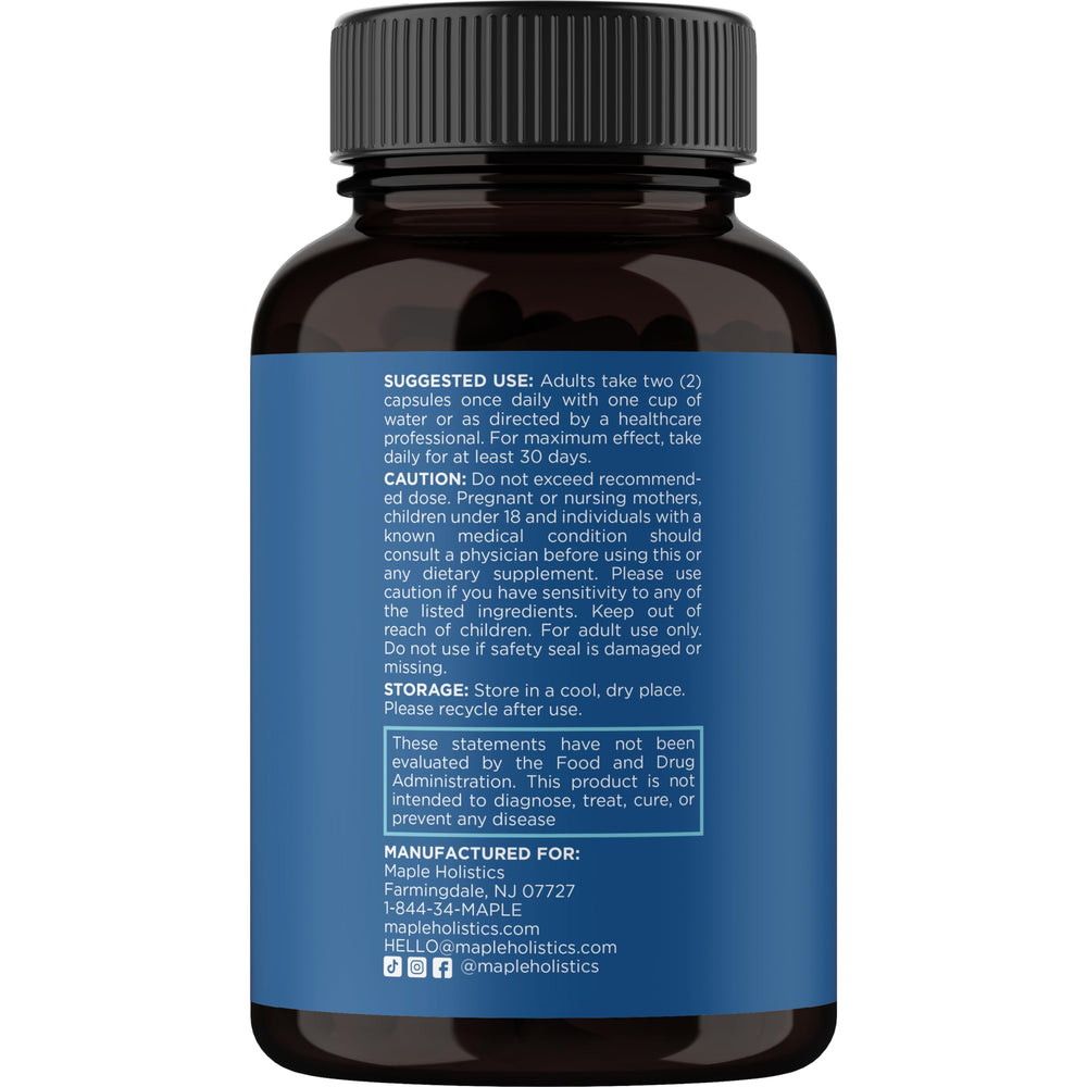 Maple Holistics horsetail herb display emphasizes natural blend.